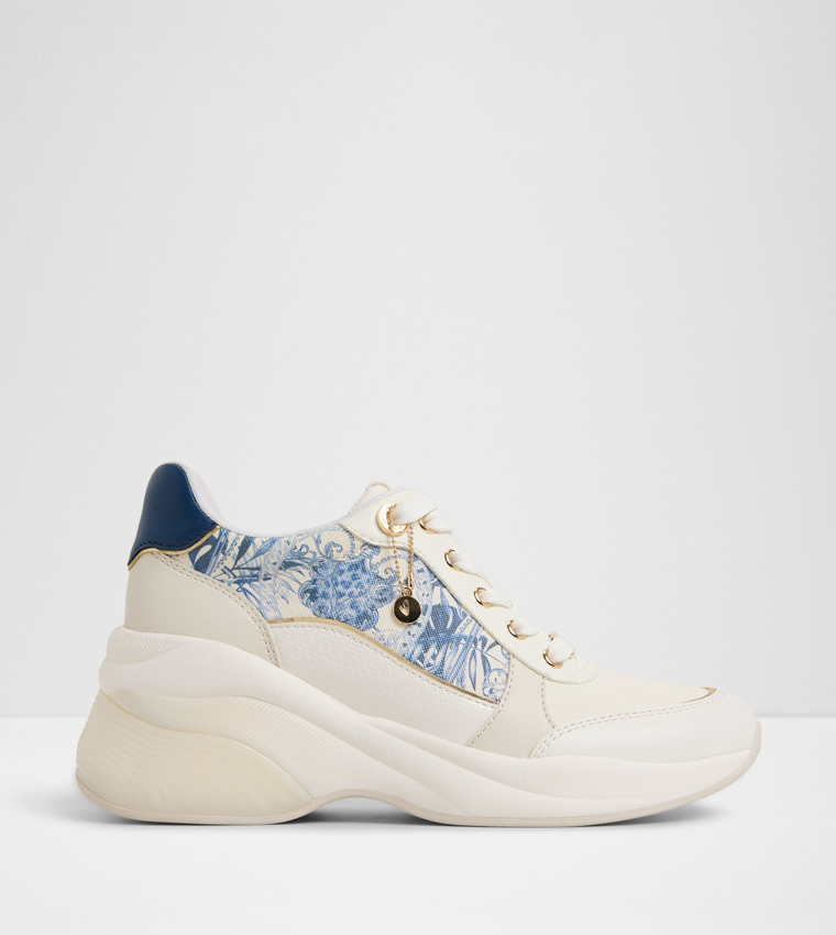 CORE Printed Lace Up Wedge Sneakers