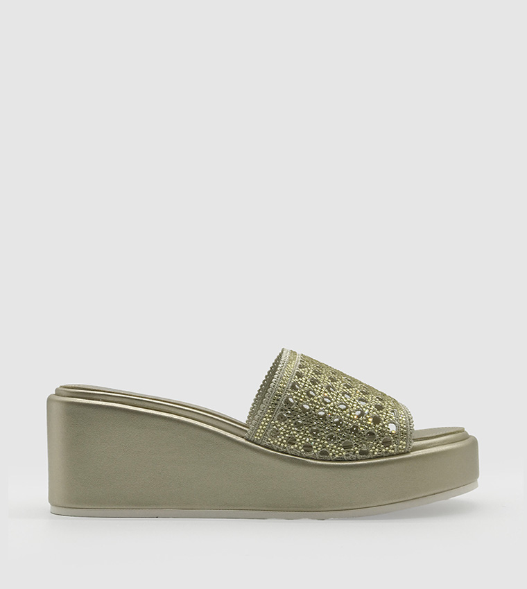 Embellished Wedge Sandals