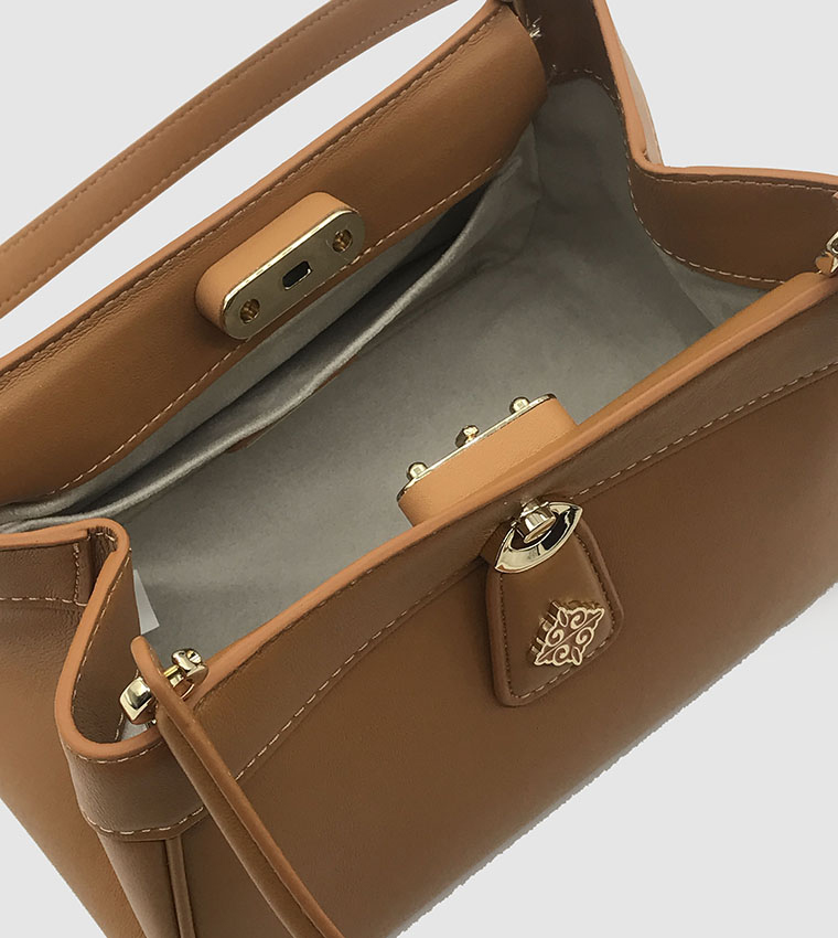 Metal Accent Shoulder Bag