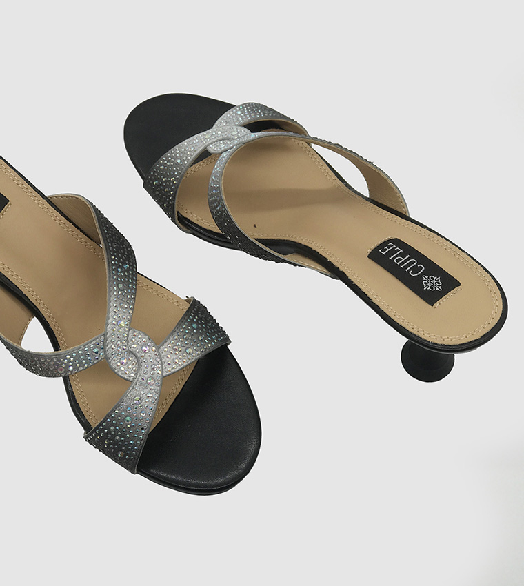 Embellished Heeled Sandals