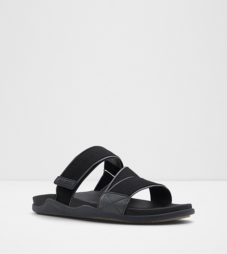 Black casual sandals sales
