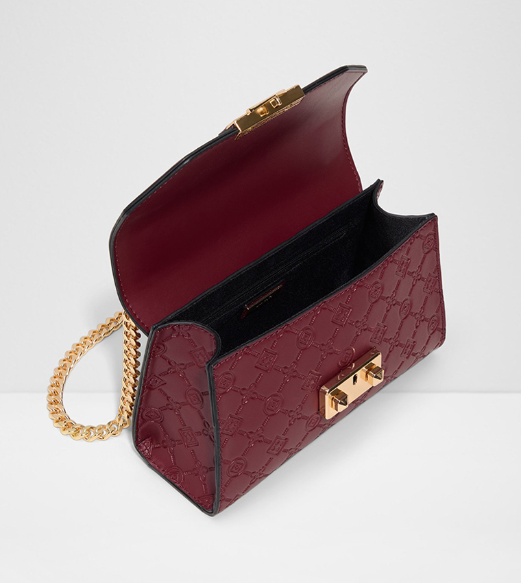 CRELALLE Self Patterned Flap Crossbody Bag