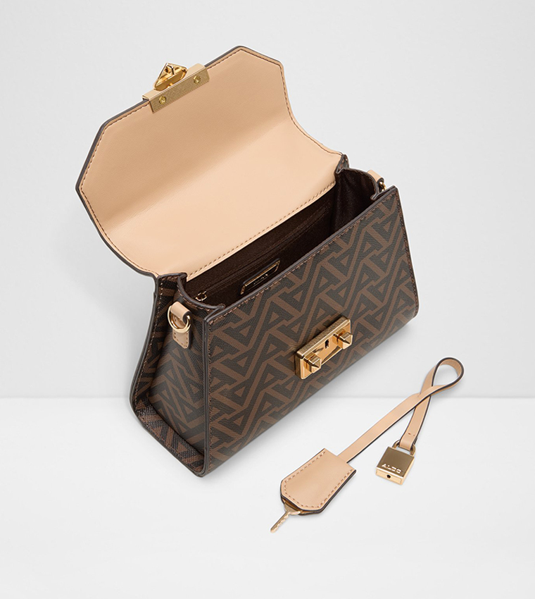 CRELLITA Logo Patterned Top-Handle Bag