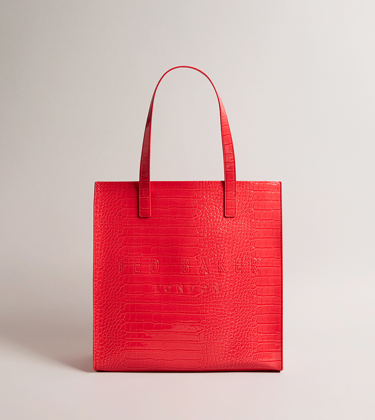 Buy Ted Baker CROCCON Textured Mini Tote Bag In Coral 6thStreet UAE