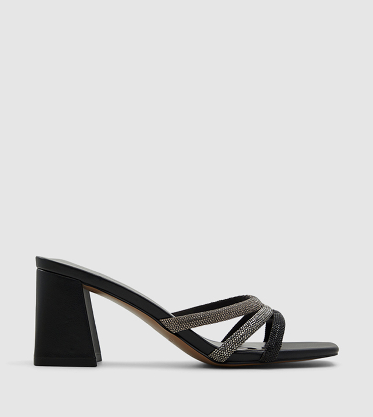 Buy Call It Spring CROWN Embellished Open Toe Heel Sandals In Black 6thStreet Bahrain