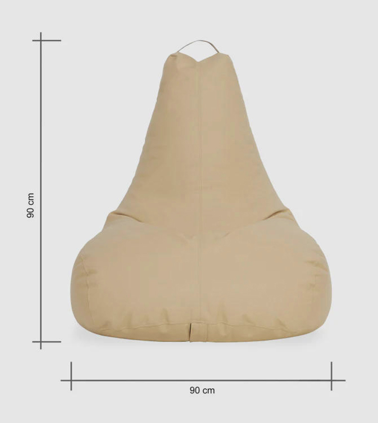 Tear Drop Bean Bag, Beige, 90x90cm