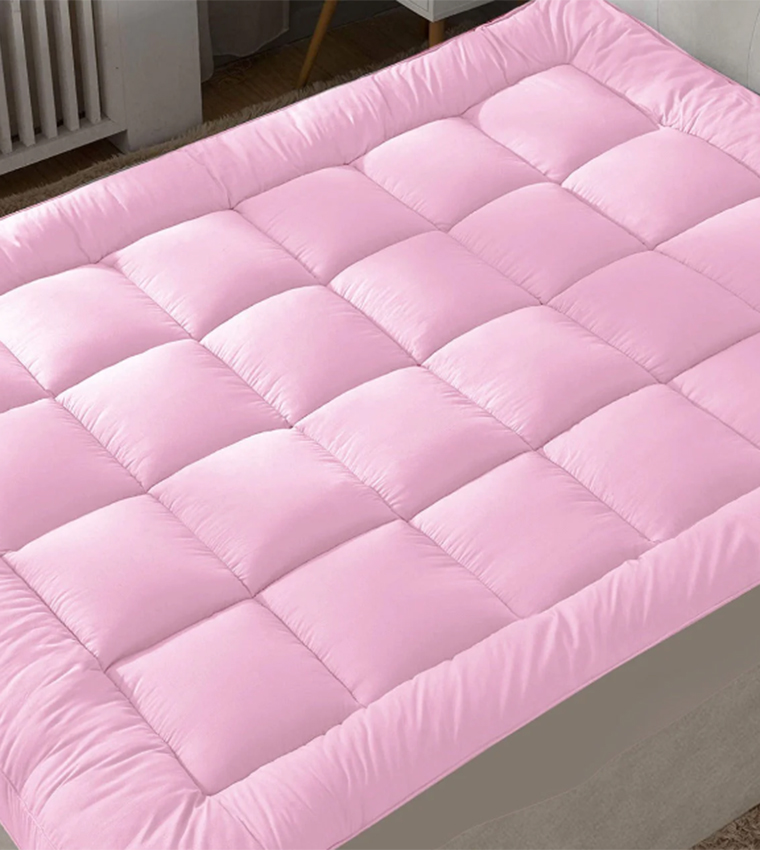 Cotton Home Mattress Topper 140x200+7cm Pink Supersoft