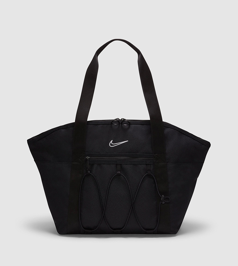 Buy Nike Logo Printed Zippered Tote Bag In Black | 6thStreet UAE