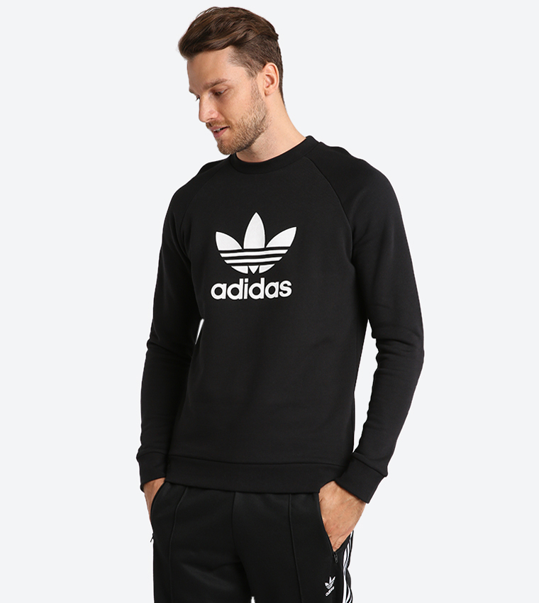 Sumergir Melodioso rociar Buy Adidas Originals Trefoil Warm Up Crew Neck Sweatshirt Black CW1235 In  Black | 6thStreet UAE