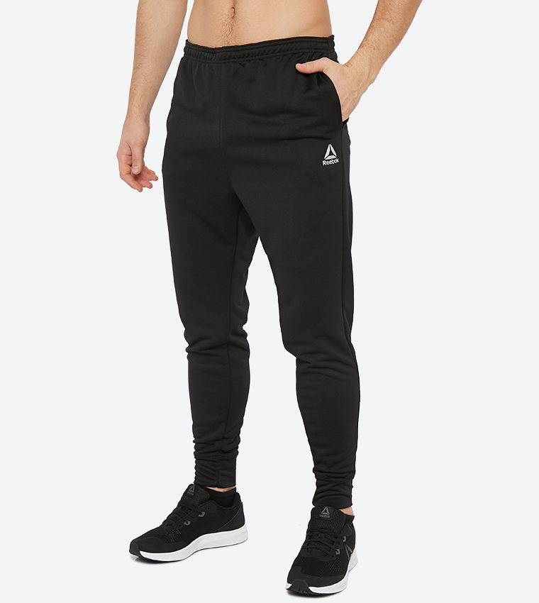 Reebok joggers black sale