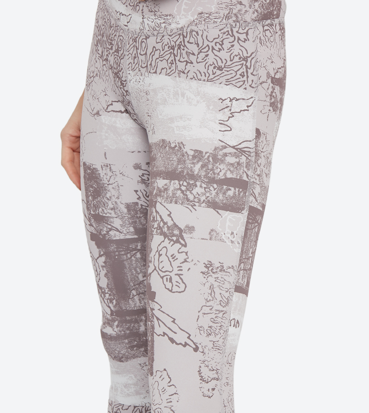 Printed D Lux Bold Elastic Waist Tights