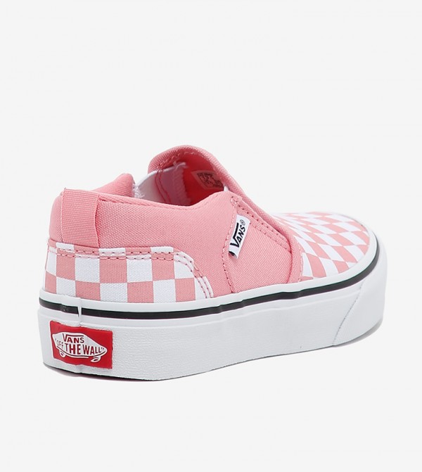 vans asher slip on pink
