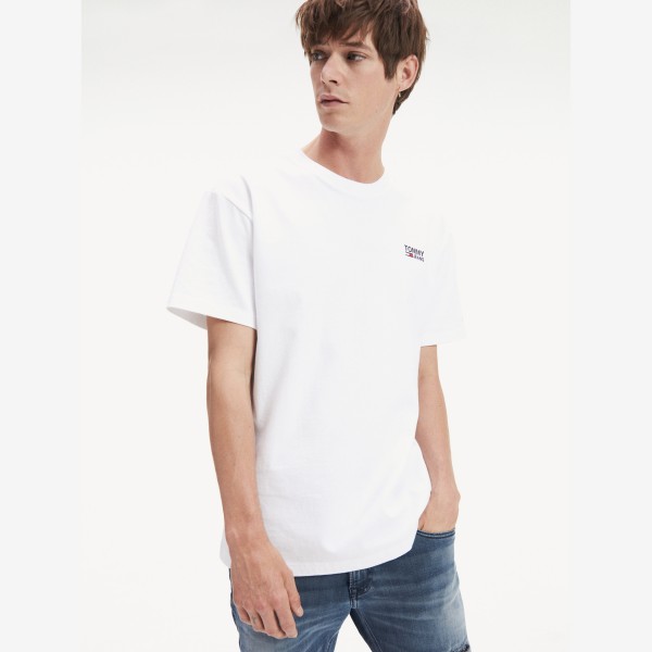 tommy jeans multi logo t shirt