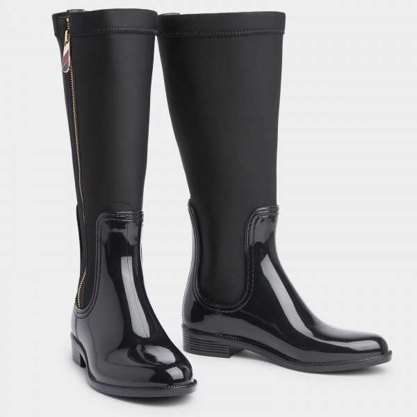 tommy hilfiger long rain boots