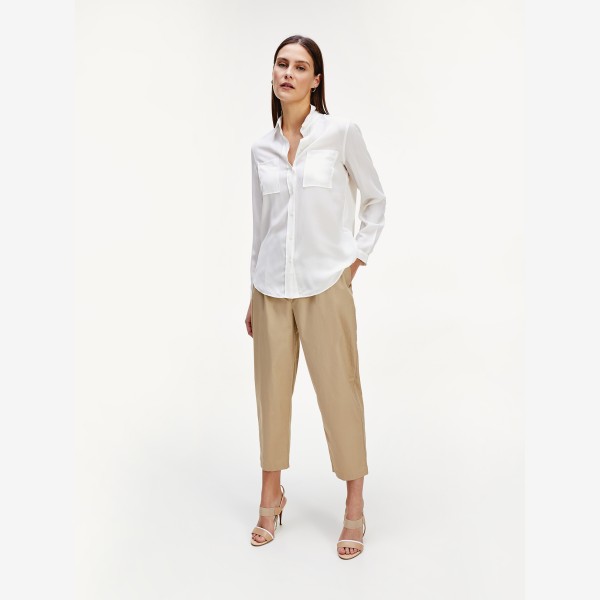 womens cotton cropped trousers