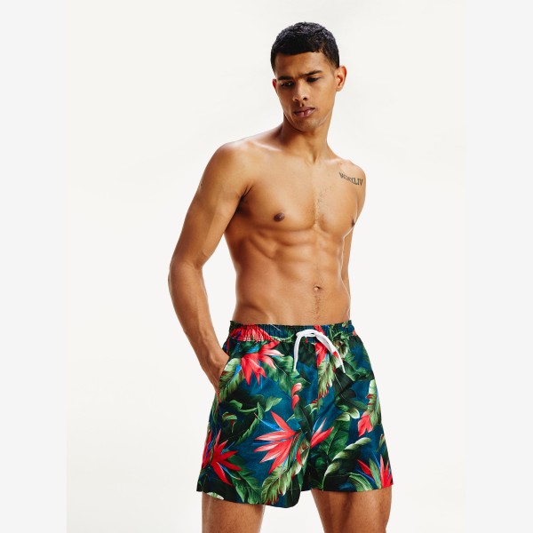 flower swim trunks