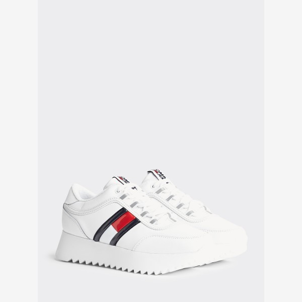 tommy hilfiger white wedge casual sneaker trainers