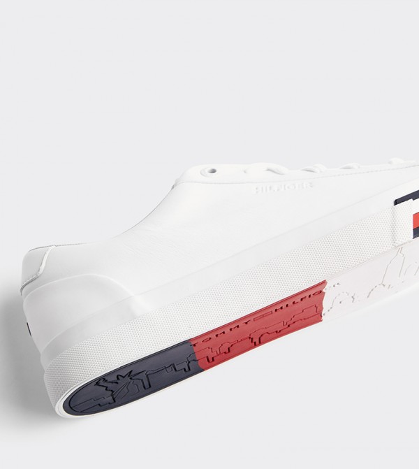 tommy hilfiger signature tape leather trainers