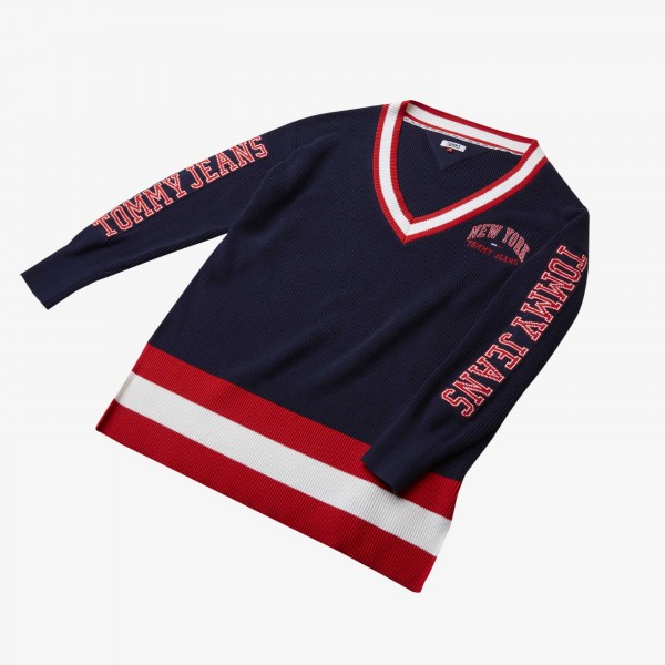 Buy Black Oversized Fit Varsity Jumper for Women Tommy Hilfiger® UAE