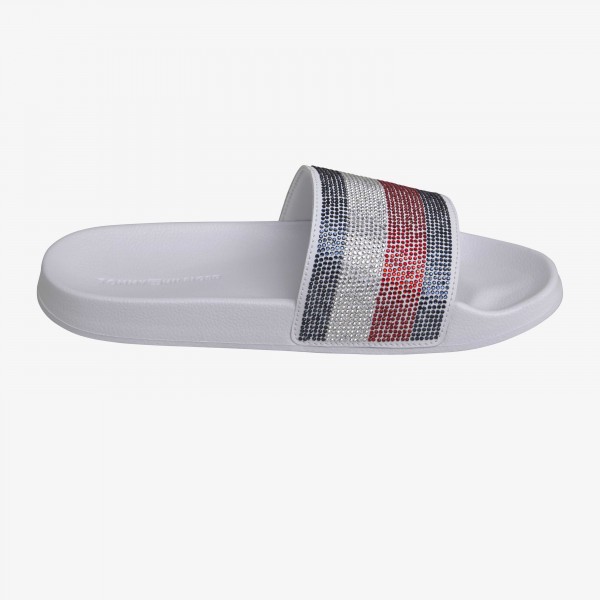 tommy hilfiger glitter slides