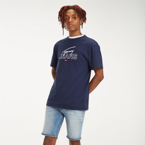 tommy jeans script logo t shirt