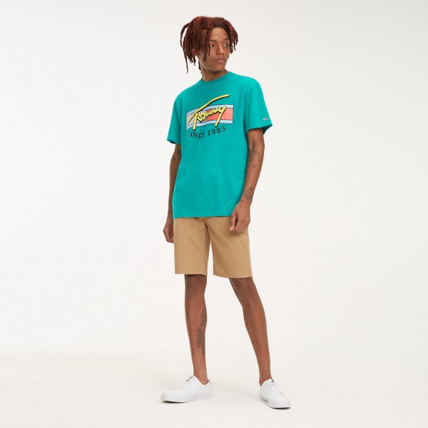 neon green tommy hilfiger t shirt