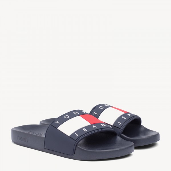 grey tommy hilfiger sliders