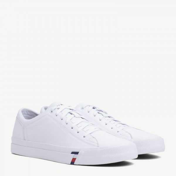 tommy hilfiger cool leather debossed sneaker