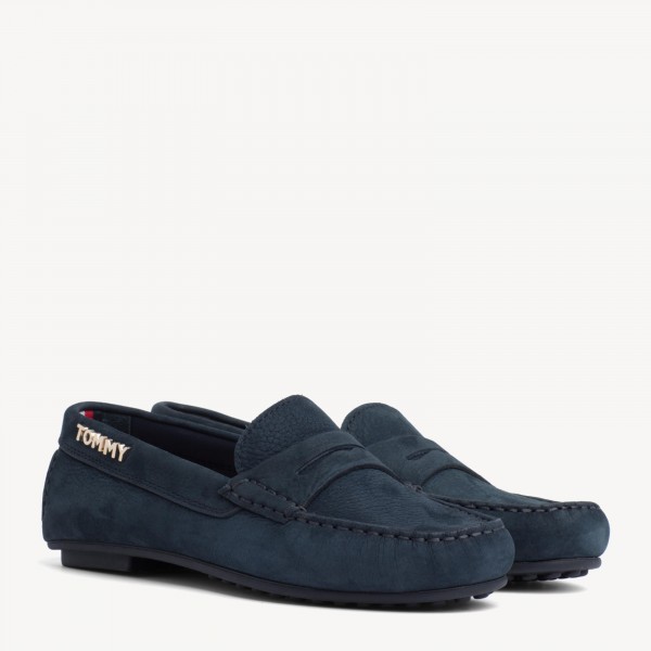 tommy hilfiger navy blue loafers