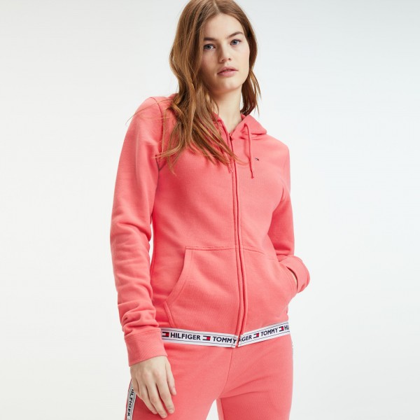 tommy hilfiger pink hoodie women's