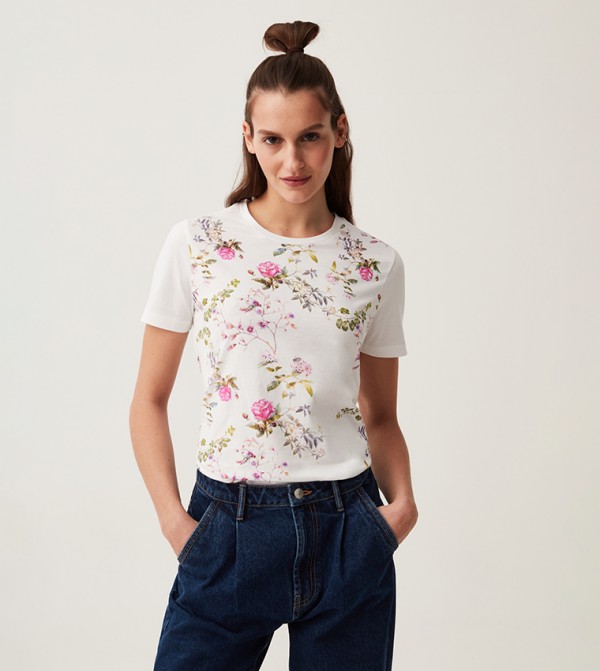 OVS  - White Casual T-Shirts