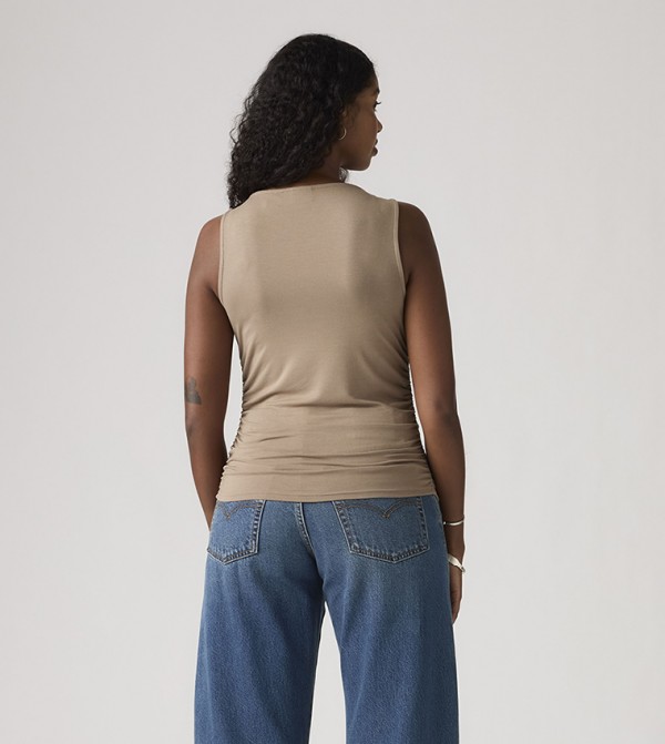 ليفايز  بلوزات - بيج Sleeveless Tops