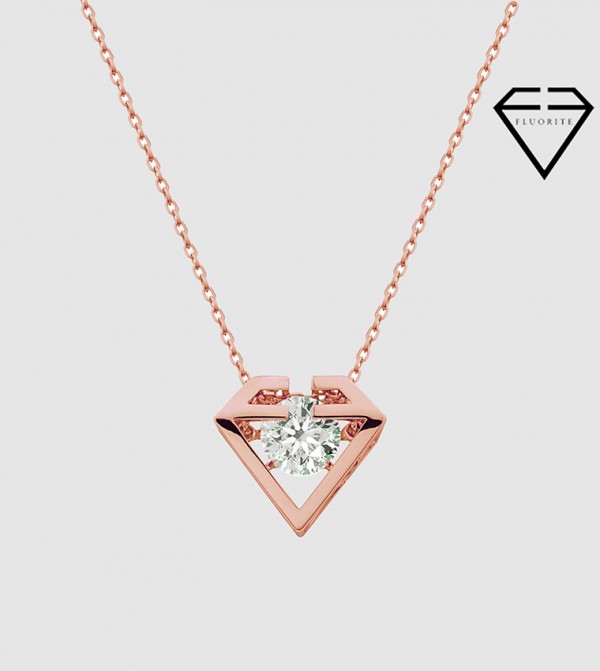 Fluorite  - Rose Gold Necklaces & Pendants