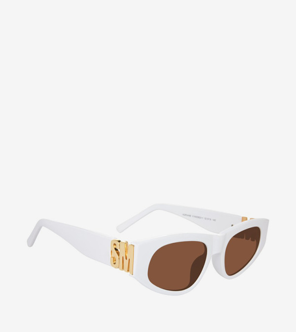 Steve Madden Steve Madden - White Round Sunglasses