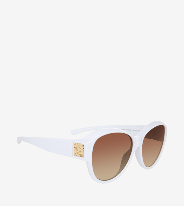 Steve Madden  Round Sunglasses - White Round Sunglasses