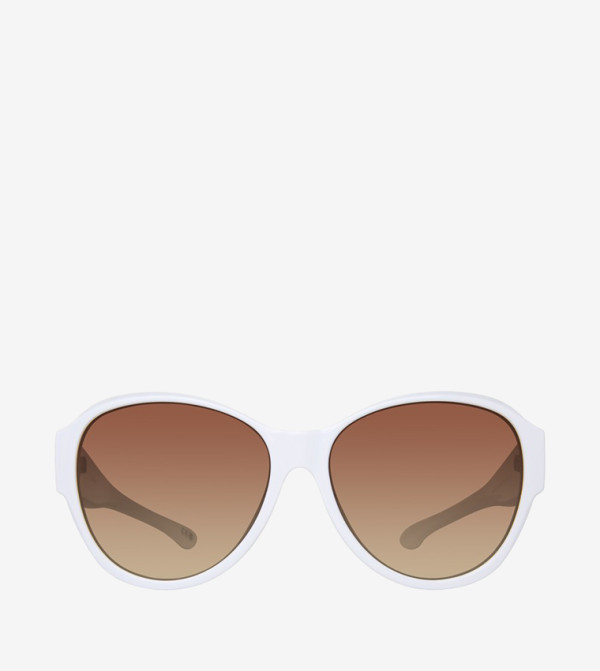 Steve Madden  Round Sunglasses - White Round Sunglasses