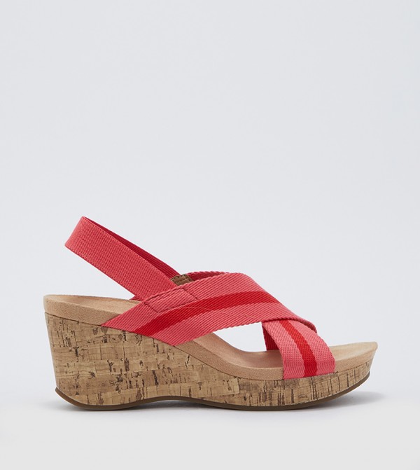 Life Stride  - Red Wedge Sandals