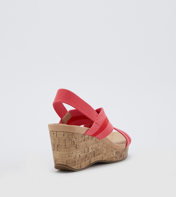 Life Stride  - Red Wedge Sandals