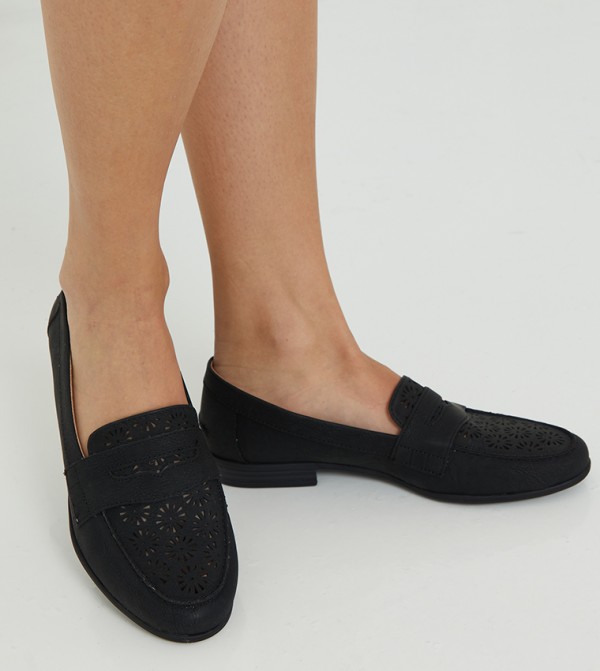 Life Stride - Black Loafers & Moccasins