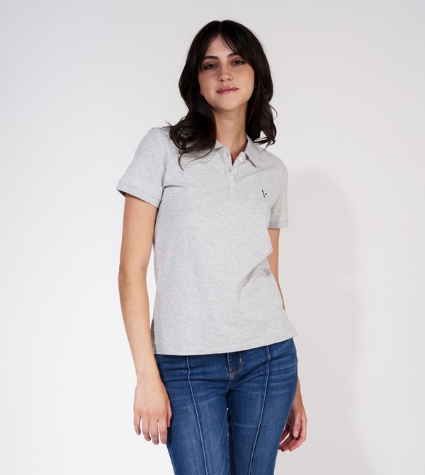 American Eagle  T-Shirts - Grey Polo T-shirts