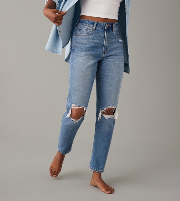 American Eagle  - Blue Mom Jeans