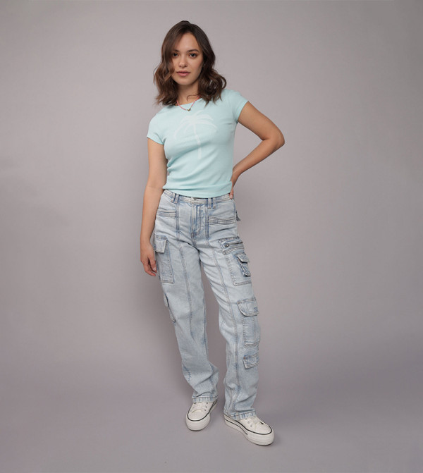 أميريكان أيغل أميريكان أيغل - أزرق Straight Jeans