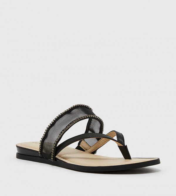 Life Stride Life Stride - Black Flat Sandals