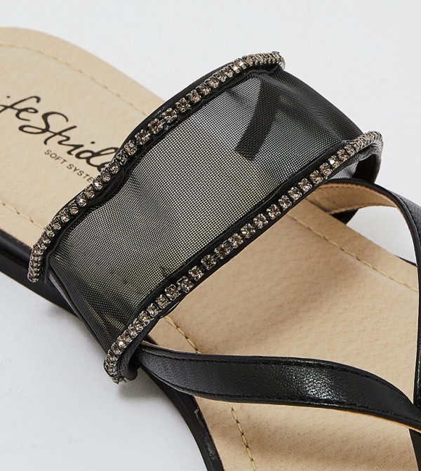Life Stride Life Stride - Black Flat Sandals