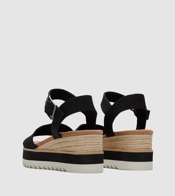 Toms toms-her-patterned - Black Flat Sandals