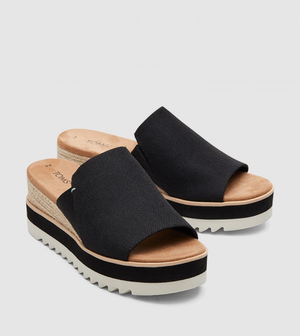 Toms Toms - Black Wedges