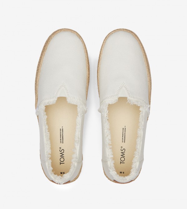 Toms  Slip-Ons - White Espadrilles