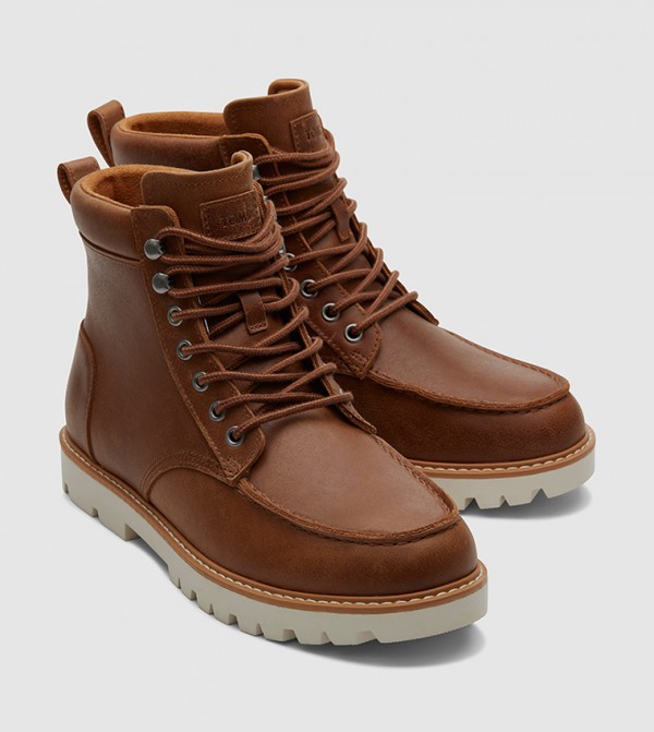 Mens casual hot sale leather boots