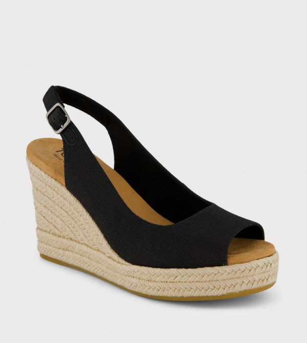 Toms Toms - Black Wedges