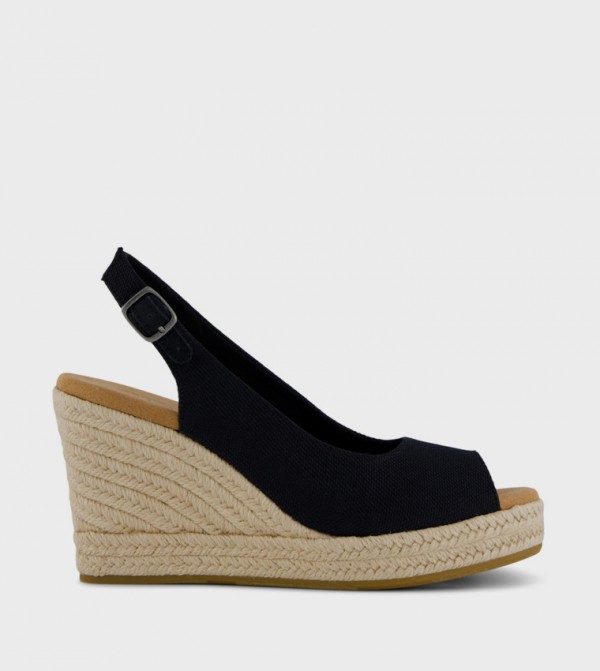 Toms Toms - Black Wedges